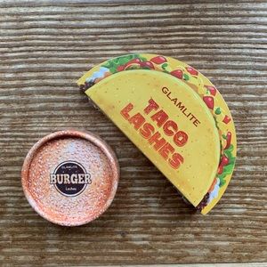 🎉HP🎉 New 2 Glamlite Lashes Veggie Burger & Carnitas Taco Sets Sealed